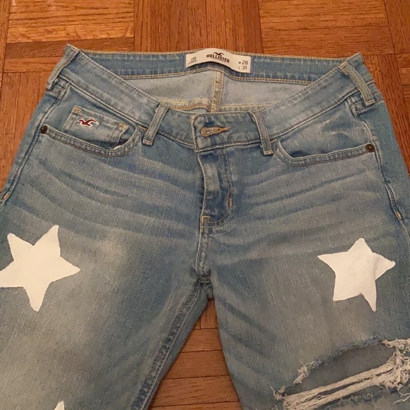 Hollister Low Rise Jeans With Stars - Picture 9 of 13